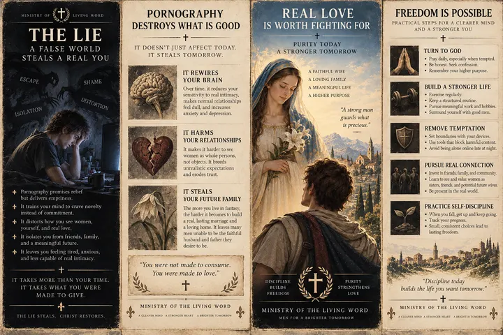 The Lie: A False World Steals a Real You: Pornography destroys what is good. Freedom is possible.